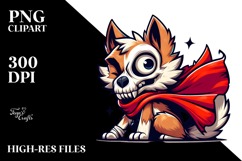 Aggressive Skull with Cape, Cartoon PNG Product Image 2