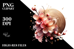Abstract Glossy Cherry Blossom PNG Product Image 2