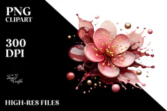 Glossy Cherry Blossom, High-Res PNG Product Image 2
