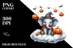 Elephant Dressed for Halloween, Transparent PNG Product Image 2