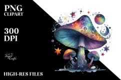 Colorful Flowers and Boho Moon Watercolor Clipart Product Image 2