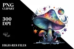 Colorful Flowers and Boho Moon Watercolor Clipart Product Image 3