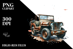 Watercolor Vintage Rusted Jeep, 20 oz Tumbler Product Image 2