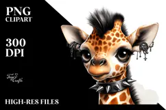 Cute Baby Giraffe, High-Res PNG Product Image 2