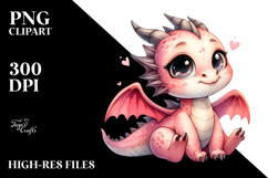 Adorable Watercolor Baby Dragon Product Image 2