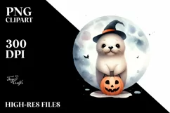 Cute Baby Giraffe on Cloud for Halloween PNG Product Image 3