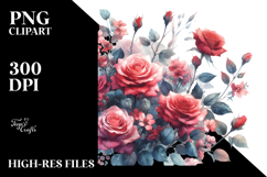 Washed Red Roses | Clipart Product Image 2