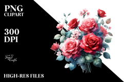 Washed Red Roses | Clipart Product Image 2