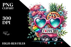 Heart Sunglasses I Love You Sign PNG Product Image 2