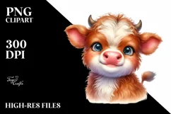 Cute Watercolor Smiling Big Eyes | Sublimation | Clipart Product Image 1