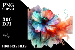Glossy Pastel Poppy Watercolor PNG Product Image 2