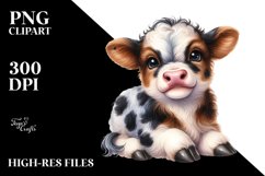 Smiling Highland Cow, Transparent PNG Product Image 2