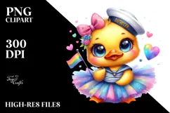 Crazy Baby Duck Sailor PNG Product Image 2