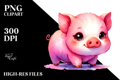 Cute Baby Pig Drawing | Clipart Product Image 2