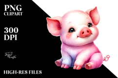 Cute Baby Pig Drawing | Clipart Product Image 2