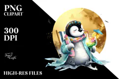 Penguin in Beachwear PNG Product Image 2