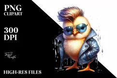 Baby Chicken Posing, Cool Haircut PNG Product Image 1