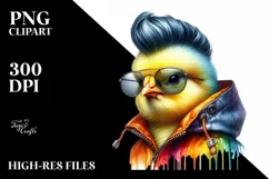 Baby Chicken Posing, Cool Haircut PNG Product Image 3