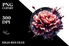 Glossy Carnation Golden Insertions Clipart Product Image 3