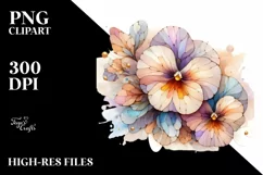 Abstract Wooden Pansy -Like Material PNG Product Image 2