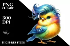 Baby Bird Posing, Cool Haircut PNG Product Image 1