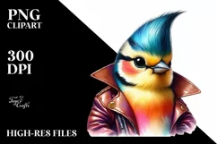 Baby Bird Posing, Cool Haircut PNG Product Image 1