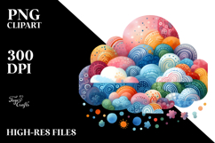 Very Simple Colorful Cloud PNG Product Image 2