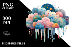 Very Simple Colorful Cloud PNG Product Image 2