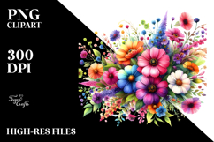 Colorful Flowers, PNG Product Image 2