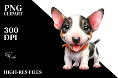 Watercolor Baby Bull Terrier, PNG Product Image 2