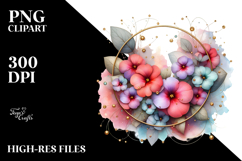 Abstract Impatiens Frame PNG Product Image 2