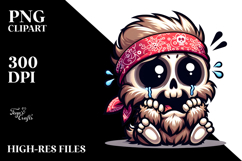 Ridiculously Cute Sugar Skull, Vector Art PNG Product Image 2