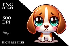Colorful Cute Cartoon Funny Baby Beagle | Clipart Product Image 1