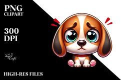 Colorful Cute Cartoon Funny Baby Beagle | Clipart Product Image 1