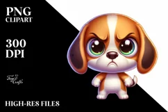 Colorful Cartoon Baby Beagle | Sublimation | Clipart Product Image 1