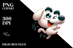 Silly Puppy Dancing Vector Art PNG Product Image 2