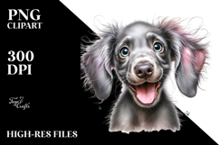 Watercolor Baby Weimaraner PNG Product Image 2