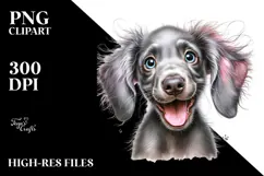 Watercolor Baby Weimaraner PNG Product Image 2