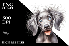 Watercolor Baby Weimaraner PNG Product Image 2