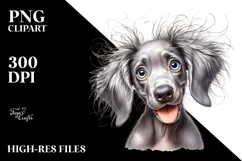 Watercolor Baby Weimaraner PNG Product Image 2