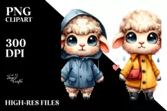 Watercolor Baby Lamb | Sublimation Clipart Product Image 1