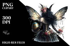 Creative Gothic Fairy with Easter Egg PNG Product Image 2