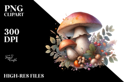 Mushroom Watercolor Splash PNG Product Image 2