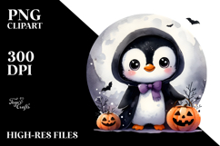 Cute Baby Penguin on Cloud for Halloween PNG Product Image 2