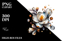 Abstract Golden Freesia PNG Product Image 2