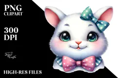 Smiling Cute Baby Rabbit PNG Product Image 2