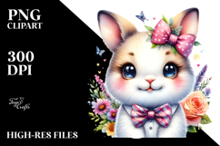 Smiling Cute Baby Rabbit PNG Product Image 2