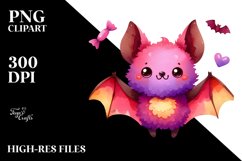 Watercolor Cute Funny Vibrant Bat Product Image 1