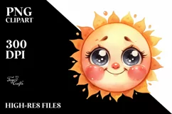 Funny Sun Baby Face PNG Product Image 1