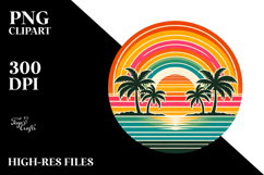 Retro Tropical Rainbow Sunset, 20 oz Tumbler Product Image 2
